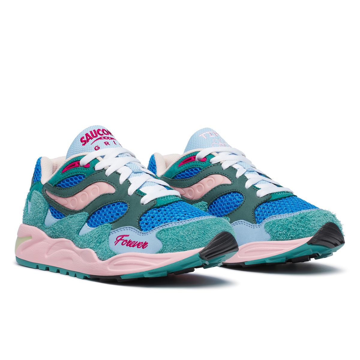 Jae Tips X Saucony Grid Shadow 2, Blue | Teal, dynamic 2