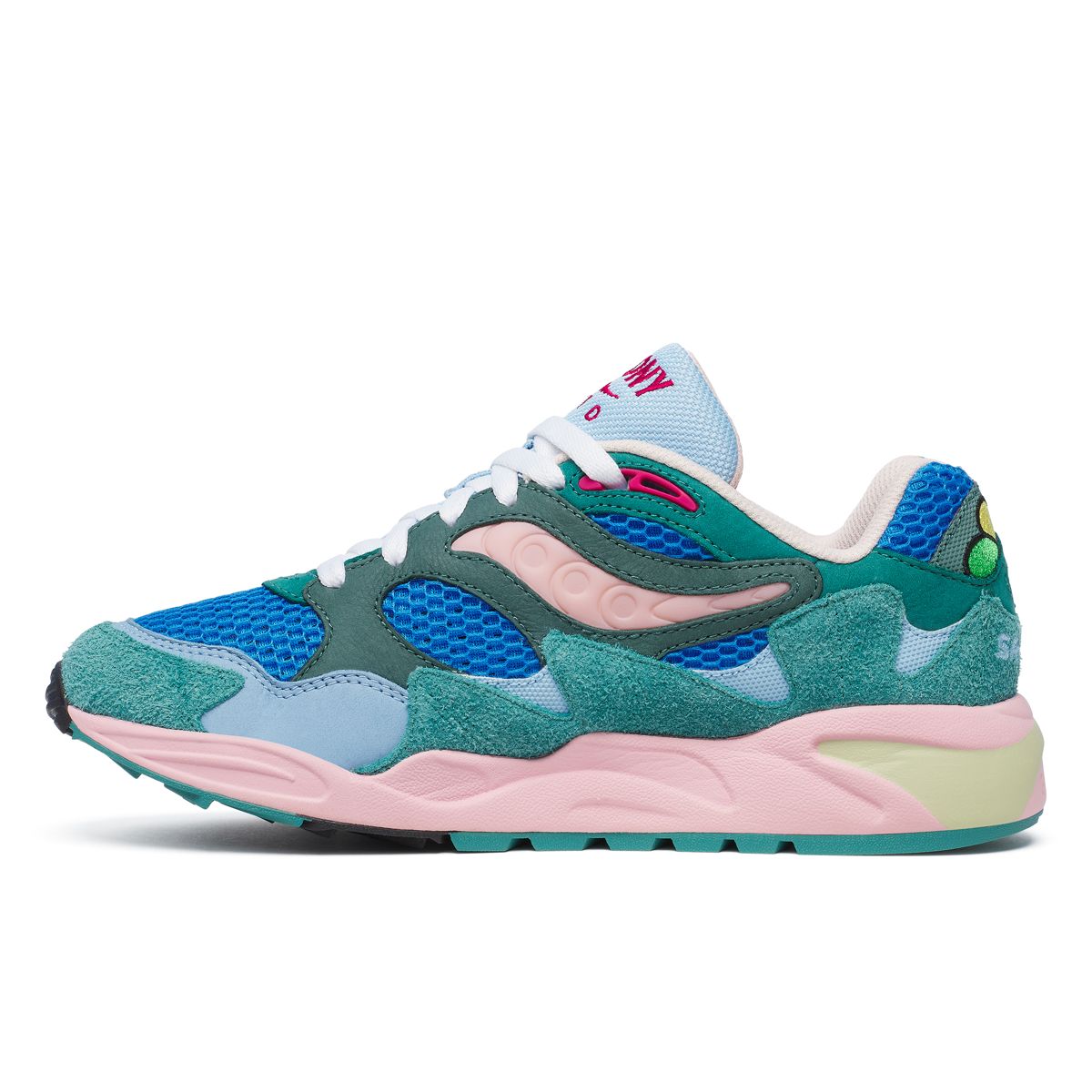 Saucony X Jae Tips Grid Shadow 2, Blue | Teal, dynamic 3