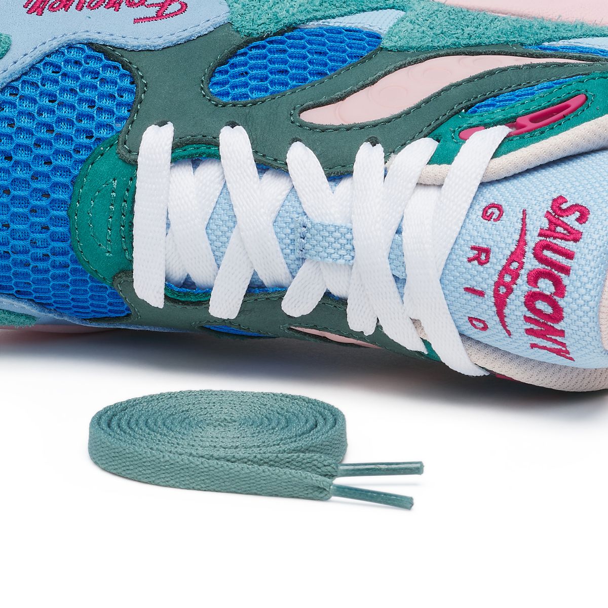 Saucony X Jae Tips Grid Shadow 2, Blue | Teal, dynamic 8