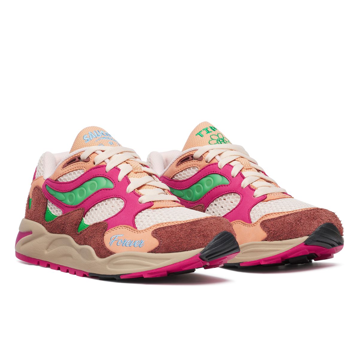 Jae Tips X Saucony Grid Shadow 2, Brown | Red, dynamic 2