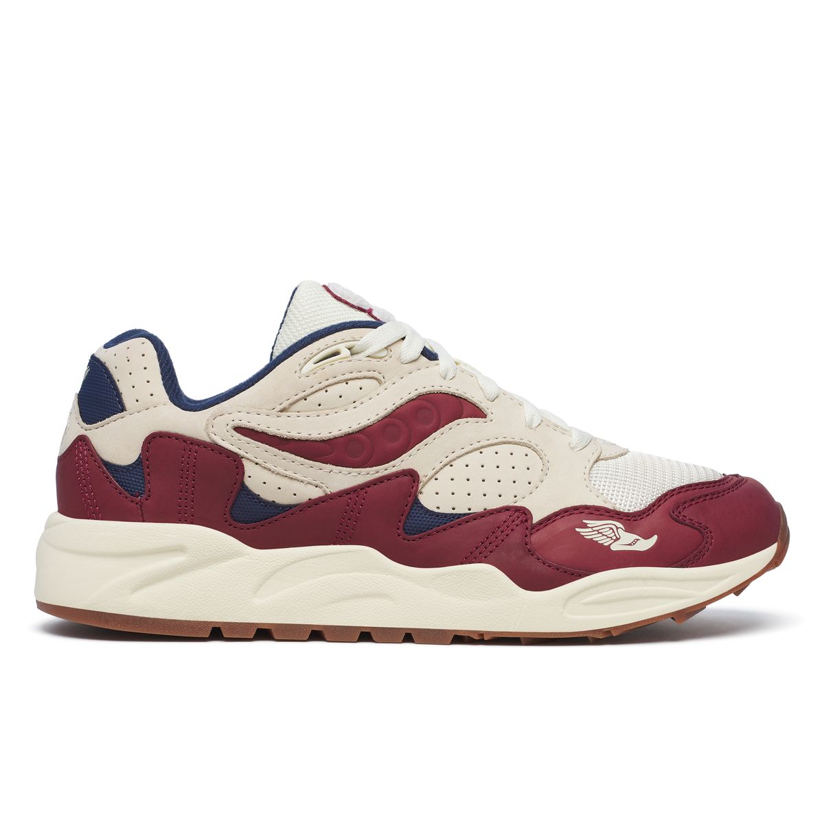 Grid Shadow 2 Ivy League, Cream | Burgundy, dynamic 1