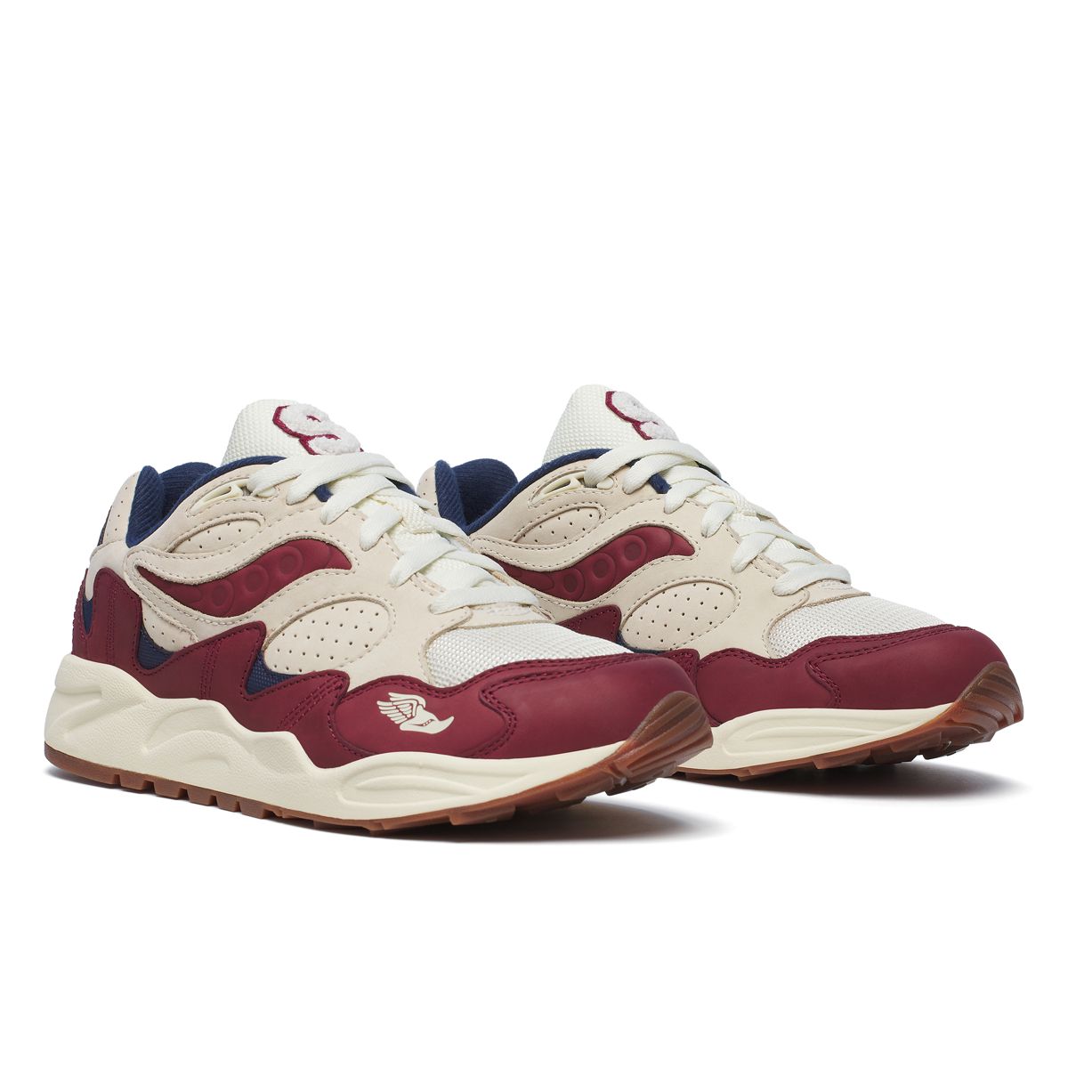 Grid Shadow 2 Ivy League, Cream | Burgundy, dynamic 2