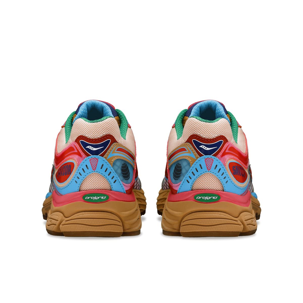 Jae Tips X Saucony ProGrid Omni 9, Tan | Pink, dynamic 4