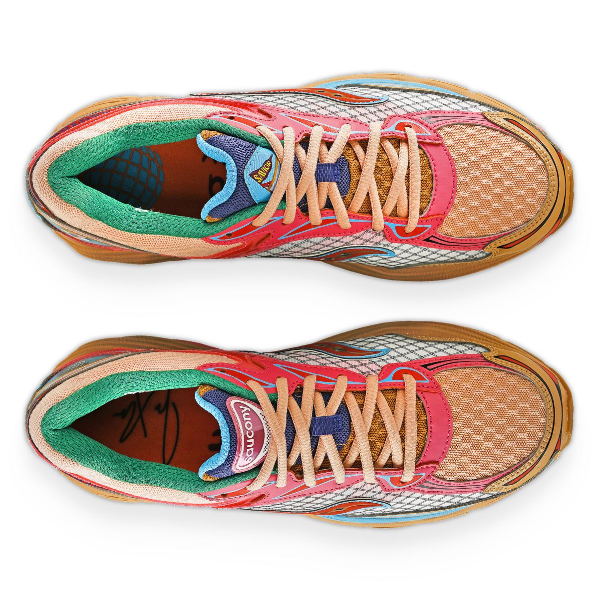 Jae Tips X Saucony ProGrid Omni 9, Tan | Pink, dynamic 5