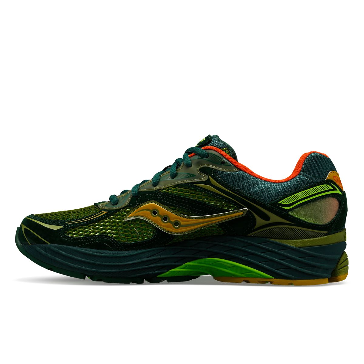 Starcow X Saucony ProGrid Omni 9, Green | Orange, dynamic 3