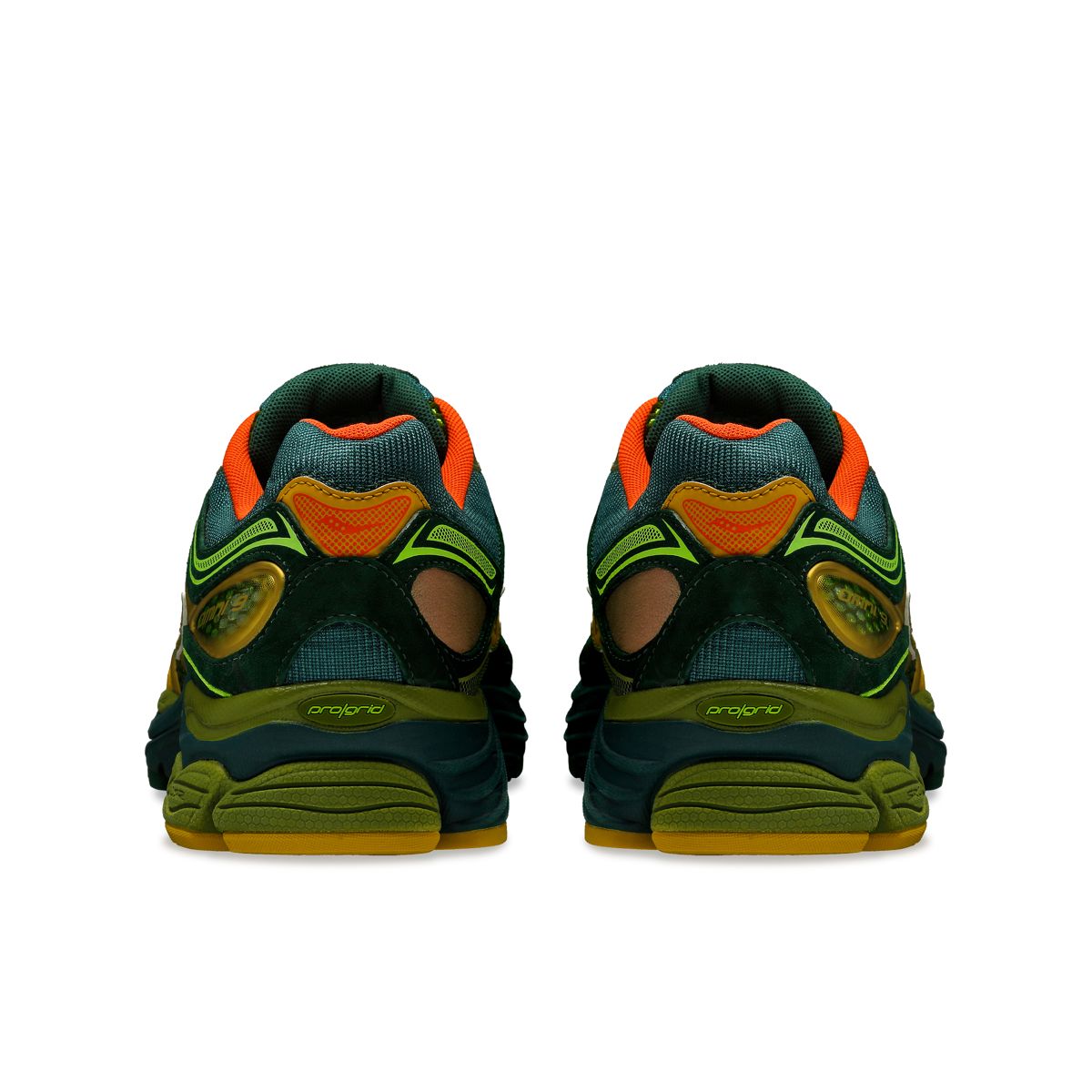 Starcow X Saucony ProGrid Omni 9, Green | Orange, dynamic 4