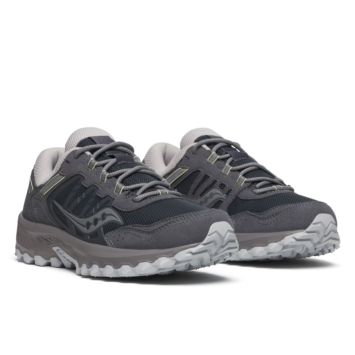 Grid Peak Suede, Dark Grey | Grey, dynamic 2