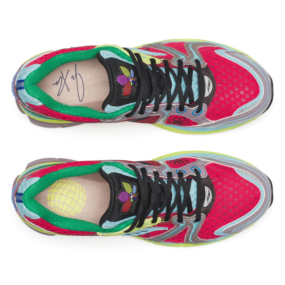 Jae Tips X Saucony ProGrid Triumph 4, Red | Lime, dynamic 5