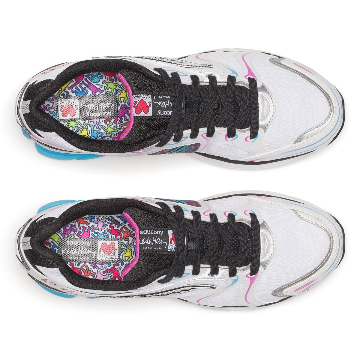 Keith Haring X Saucony ProGrid Triumph 4, White | Multi, dynamic 4