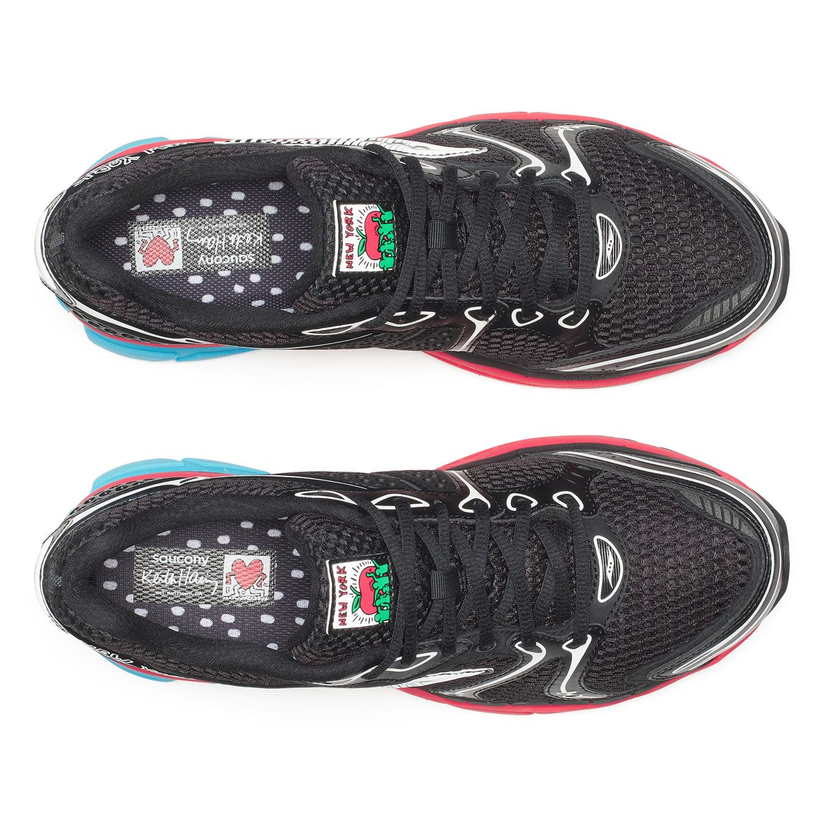 Keith Haring X Saucony NYC ProGrid Triumph 4, Black | Red, dynamic 5