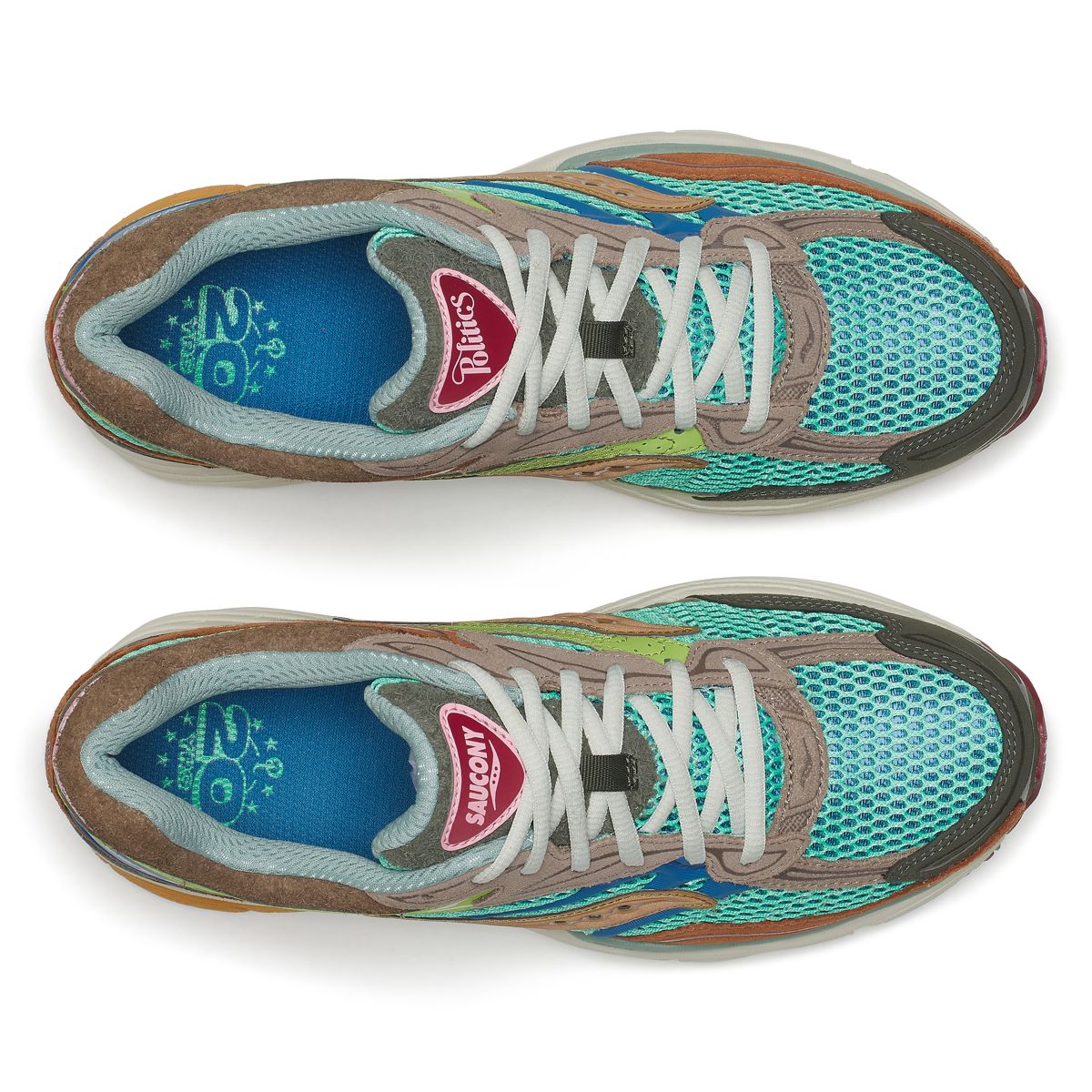 Sneaker Politics X Saucony ProGrid Omni 9, Blue | Brown, dynamic 4