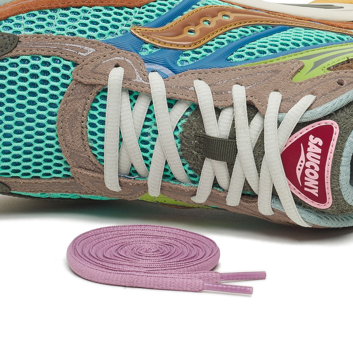 Sneaker Politics X Saucony ProGrid Omni 9, Blue | Brown, dynamic 7