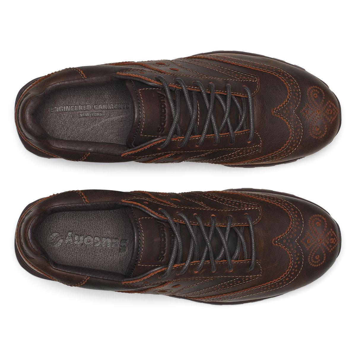 Engineered Garments X Saucony Shadow Original Wingtip, Brown, dynamic 5