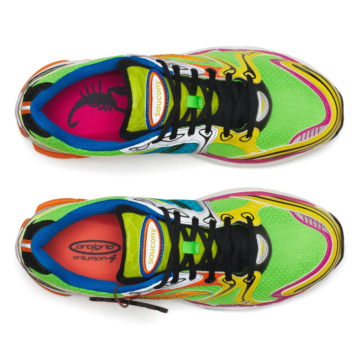 Westside Gunn X Saucony ProGrid Triumph 4, Green | Yellow, dynamic 3