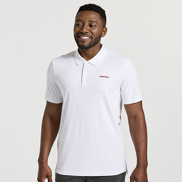 Saucony Polo Shirt, White, dynamic