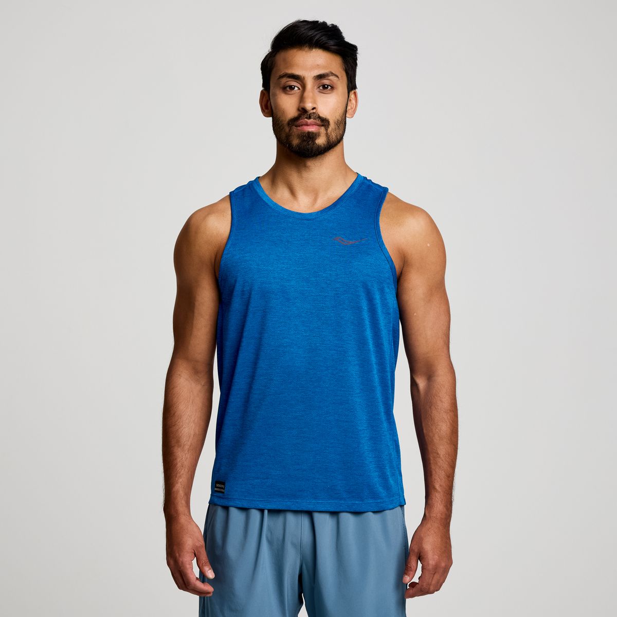 Stopwatch Singlet, Superblue Heather, dynamic