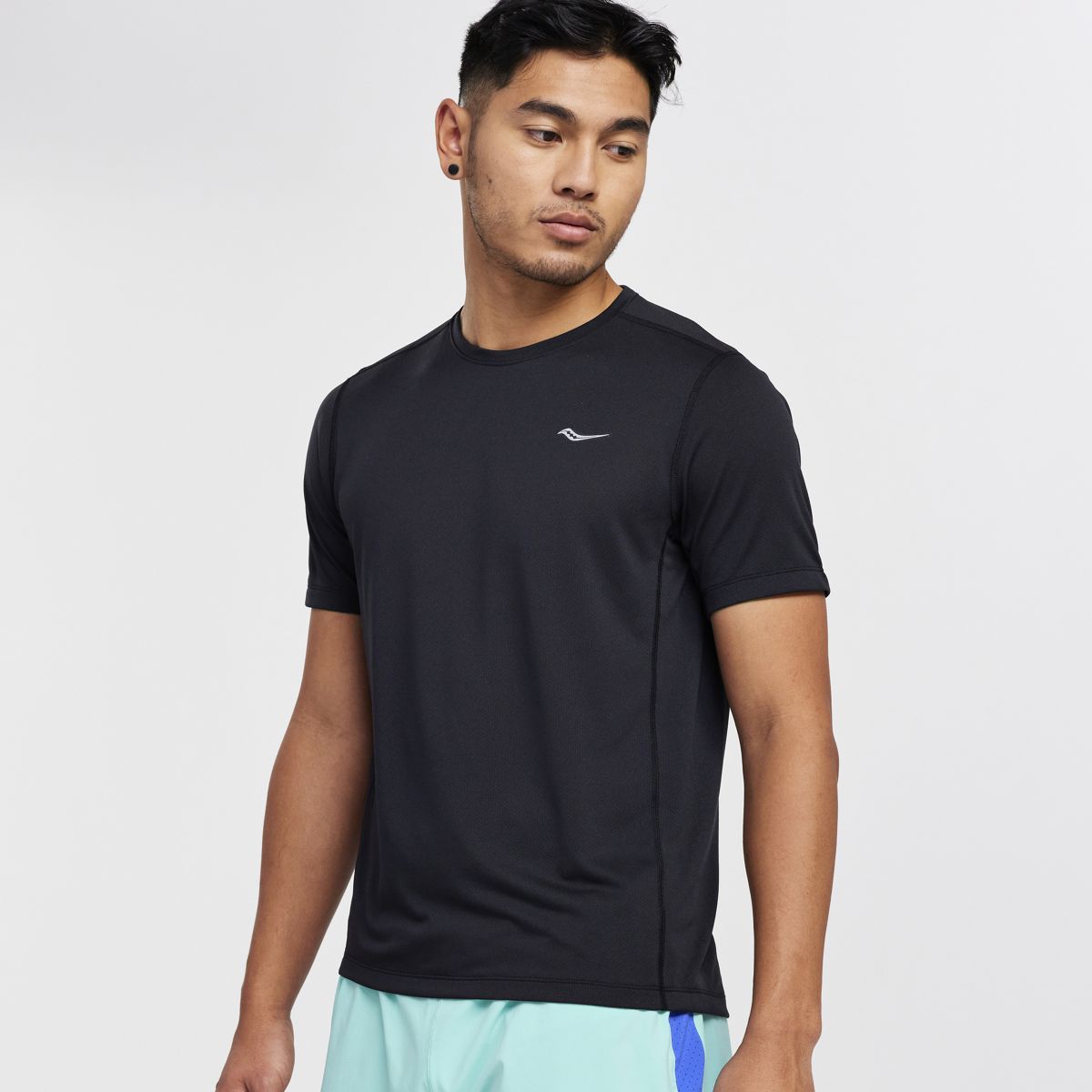 Stopwatch Short Sleeve, Black, dynamic