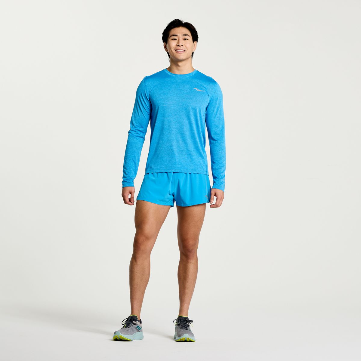 Stopwatch Long Sleeve, Azure Heather, dynamic 1