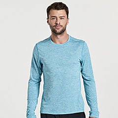 Stopwatch Long Sleeve, Turquoise Heather, dynamic