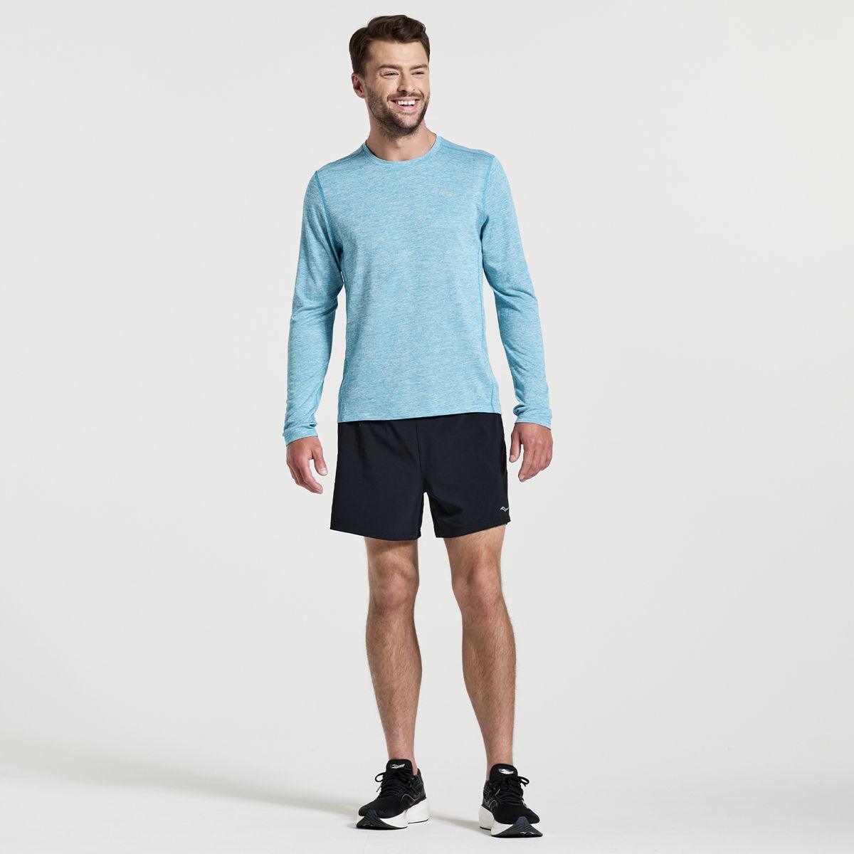 Stopwatch Long Sleeve, Turquoise Heather, dynamic 5