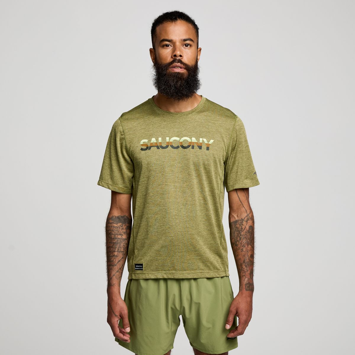 Saucony t shirts clearance mens brown