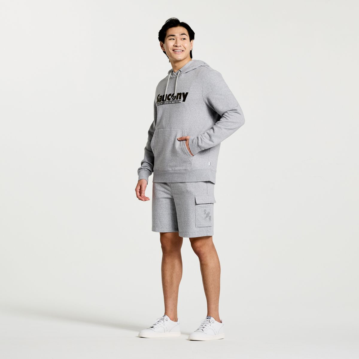 Rested Hoodie, Light Grey Heather Graphic, dynamic 3