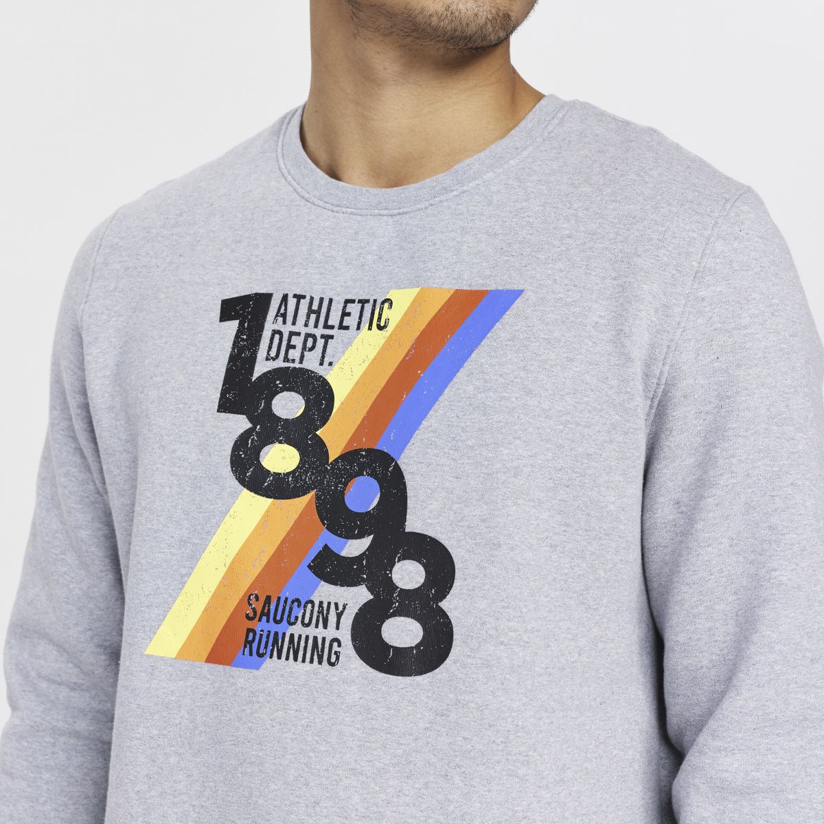 Rested Crewneck, Light Grey Heather, dynamic 3