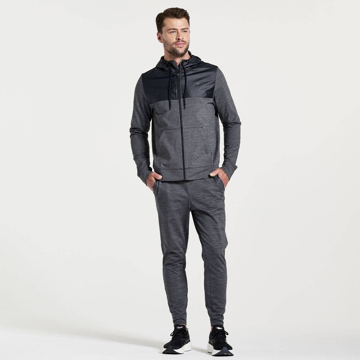 Solstice Zip Hoody, Black Heather, dynamic 6