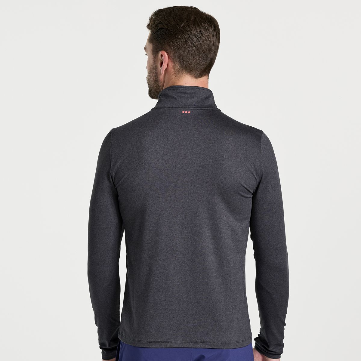 Sunday 1/4 Zip, Black Heather, dynamic 2