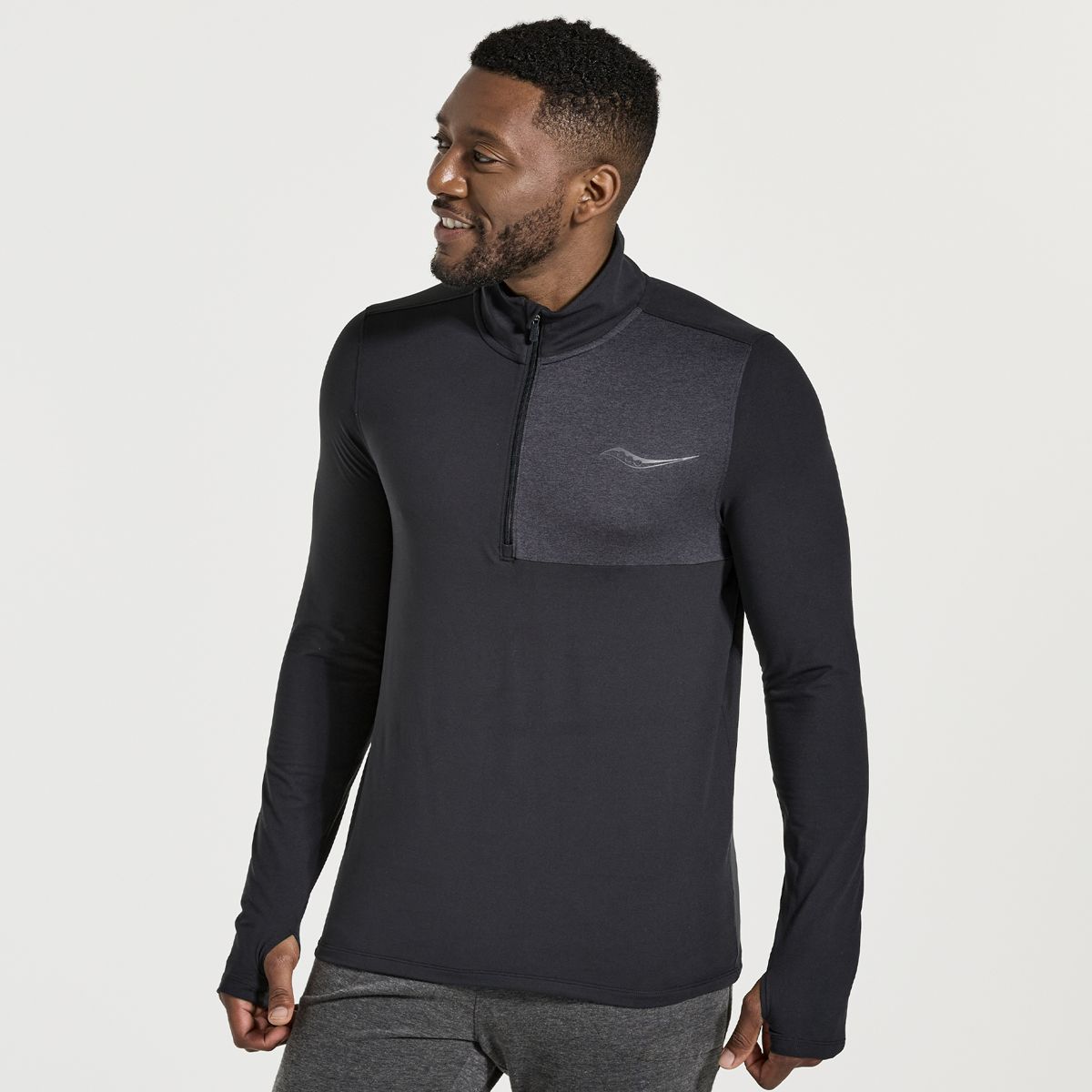 Sunday 1/4 Zip, Black, dynamic