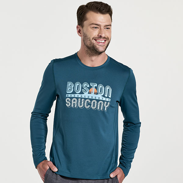 Stopwatch Graphic Long Sleeve, Lagoon Graphic, dynamic