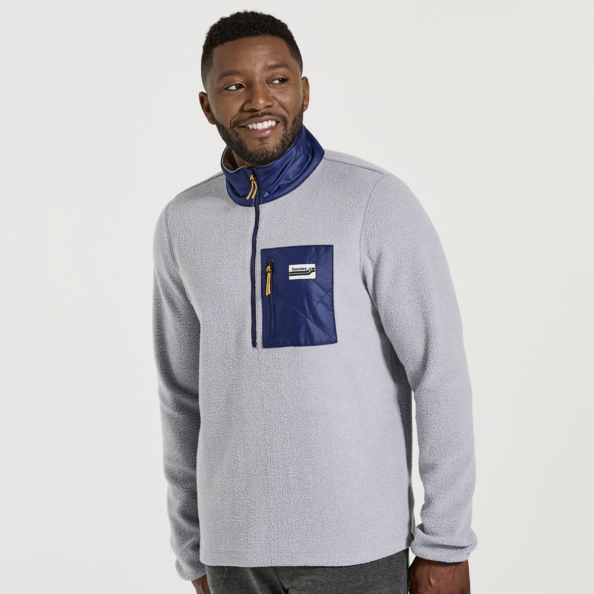 Rested Sherpa 1/4 Zip, Light Grey Heather, dynamic