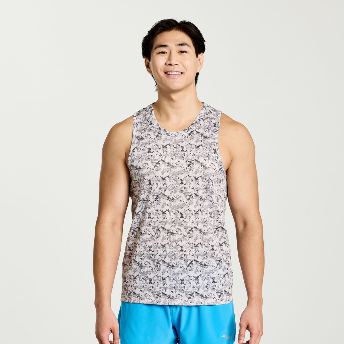 Stopwatch Graphic Singlet, Lunar Rock Camo Print, dynamic