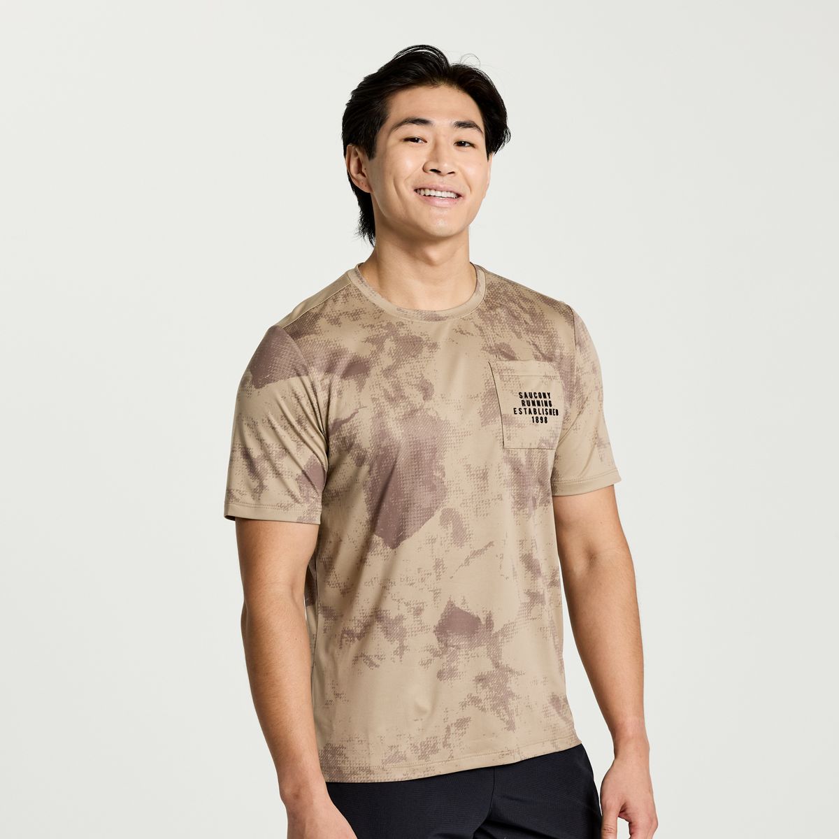 Explorer Short Sleeve, Pewter Tie-Dye Print, dynamic 1