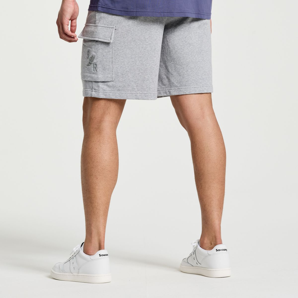 Rested Sweat Short, Light Grey Heather Graphic, dynamic 3