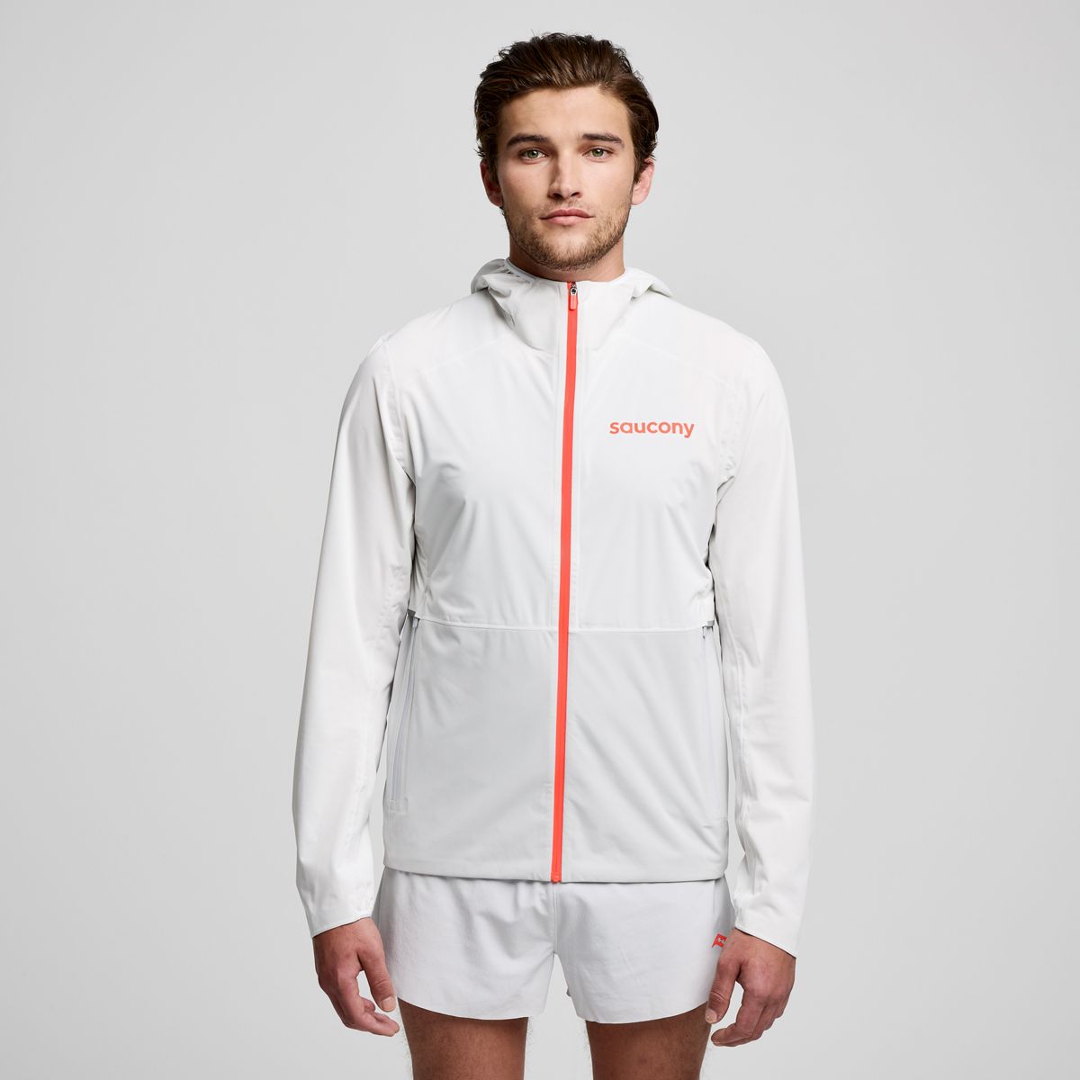 Saucony running jacket mens on sale silver