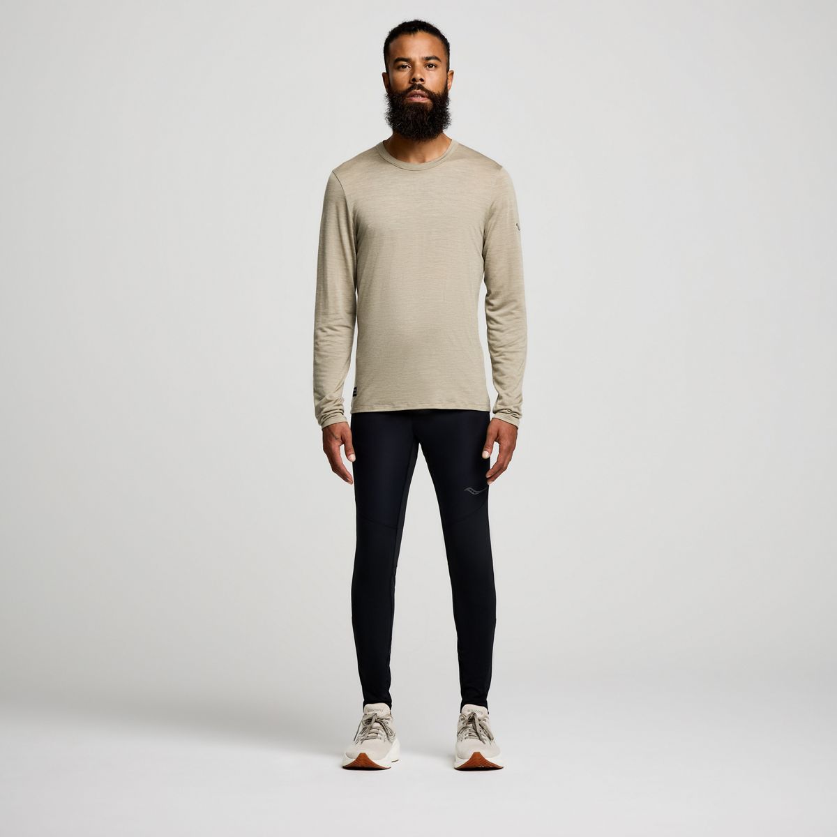 Peregrine Merino Long Sleeve, Coffee Heather, dynamic 3