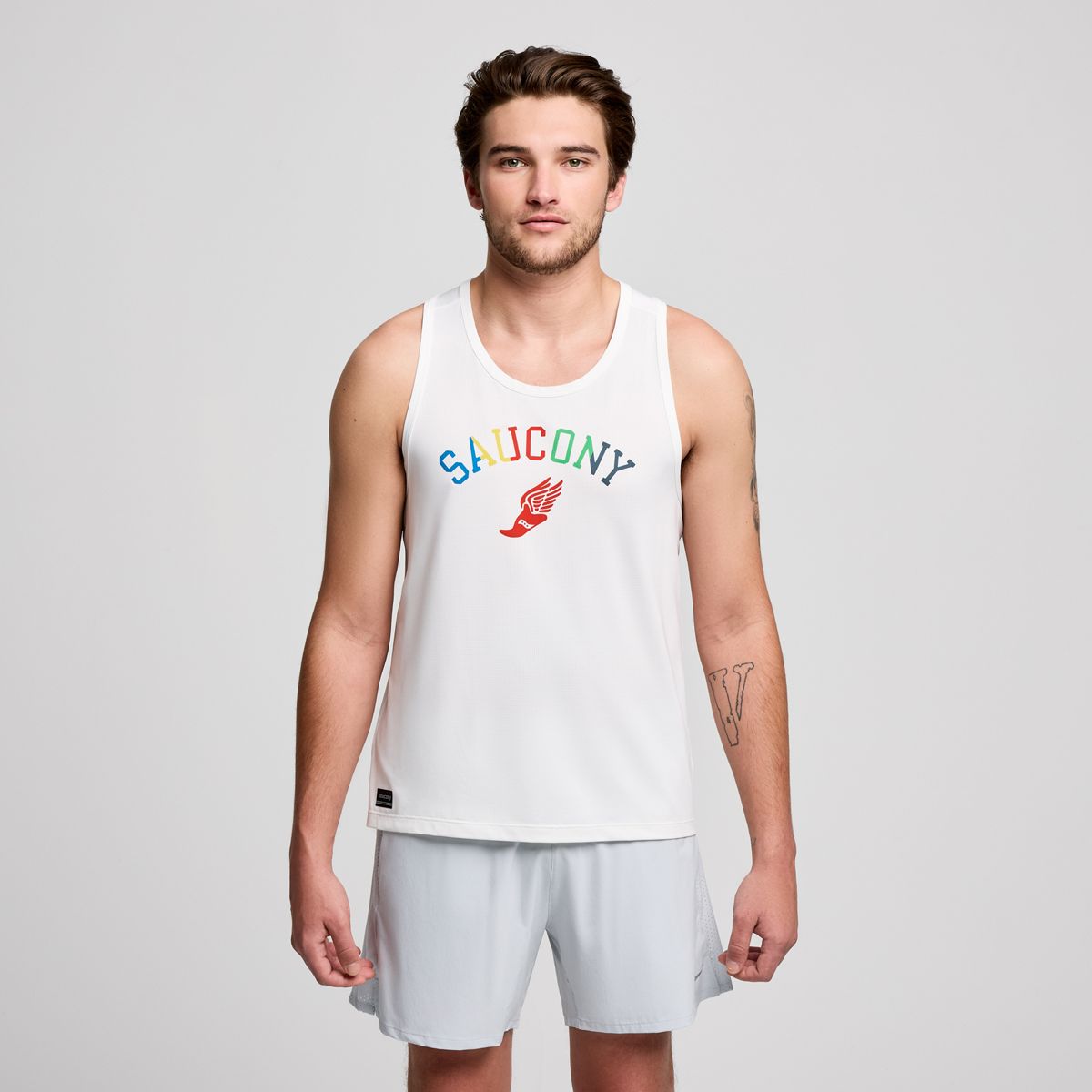 Stopwatch Graphic Singlet, Saucony Ivy Prep, dynamic