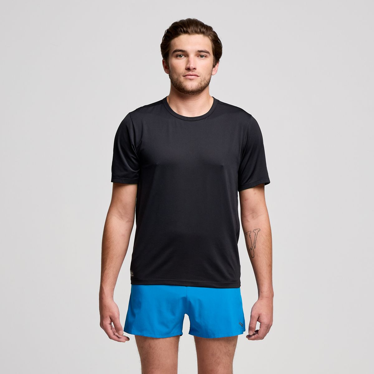 Stopwatch Short Sleeve, Black, dynamic