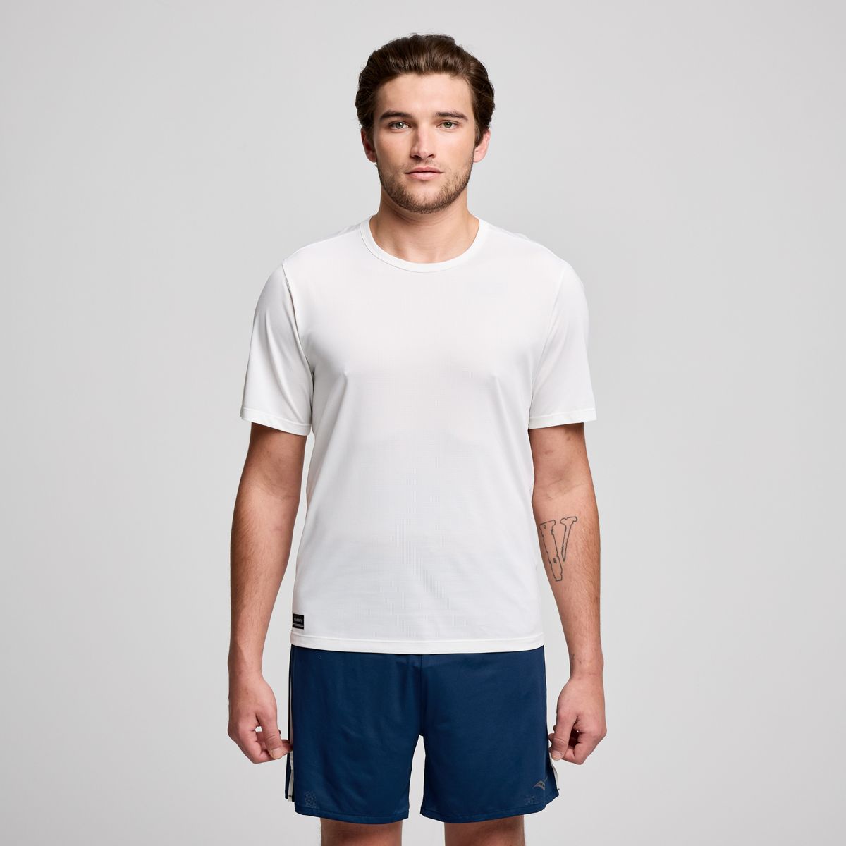 Stopwatch Short Sleeve, White, dynamic