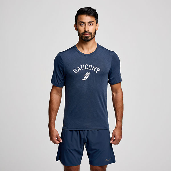 Stopwatch Graphic Short Sleeve, Navy Heather Graphic, dynamic