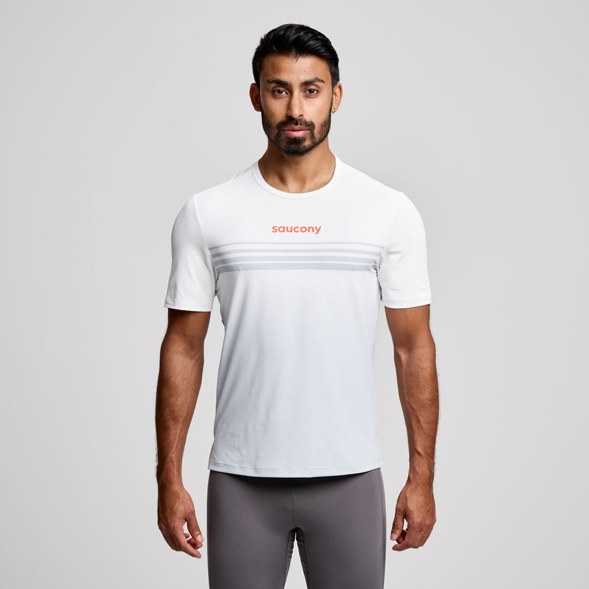 Saucony t shirts mens on sale white