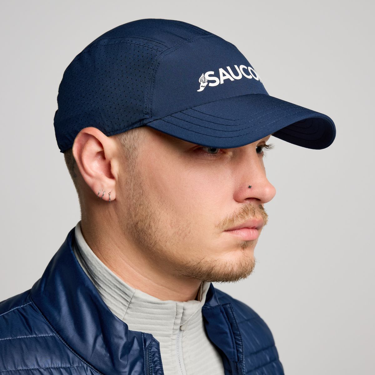 Outpace Hat, Navy, dynamic