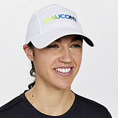 Outpace Hat, White Gradient, dynamic