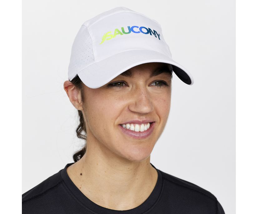 Outpace Hat, White Gradient, dynamic 1