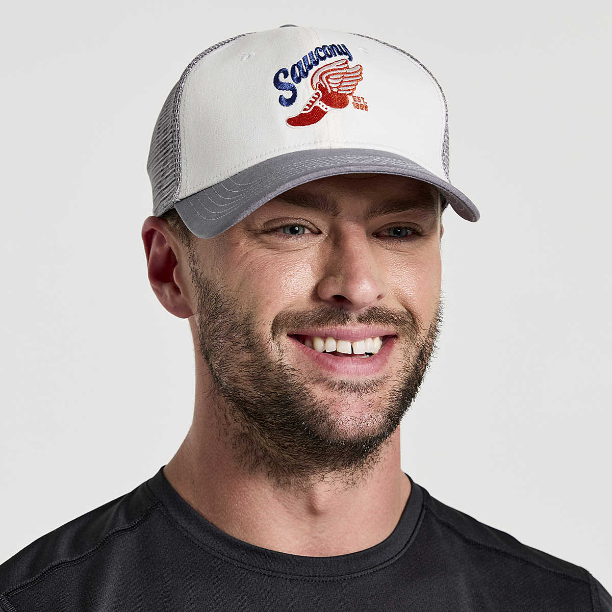 Saucony Trucker Hat, Charcoal Graphic, dynamic 1