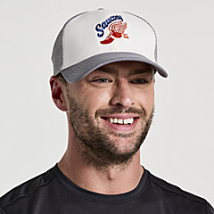 Saucony Trucker Hat, Charcoal Graphic, dynamic