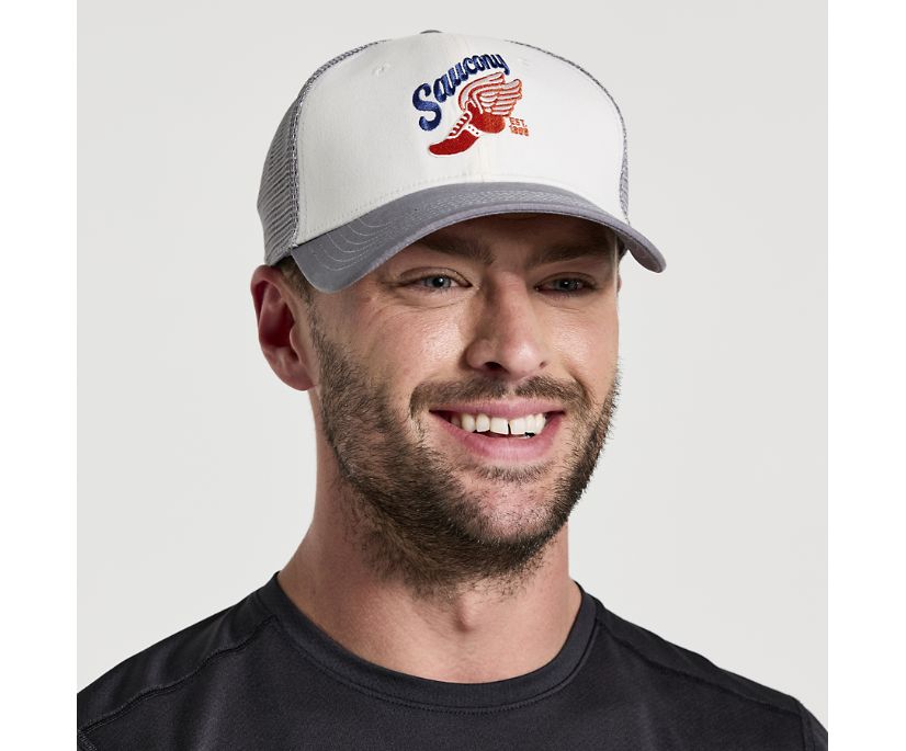 Saucony Trucker Hat, Charcoal Graphic, dynamic 1