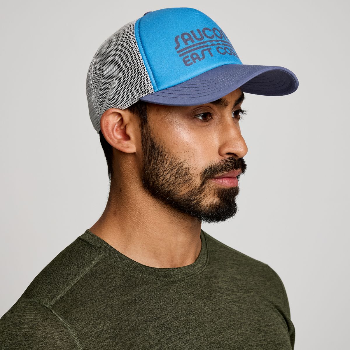 Saucony Foamie Trucker Hat, Azure Graphic, dynamic