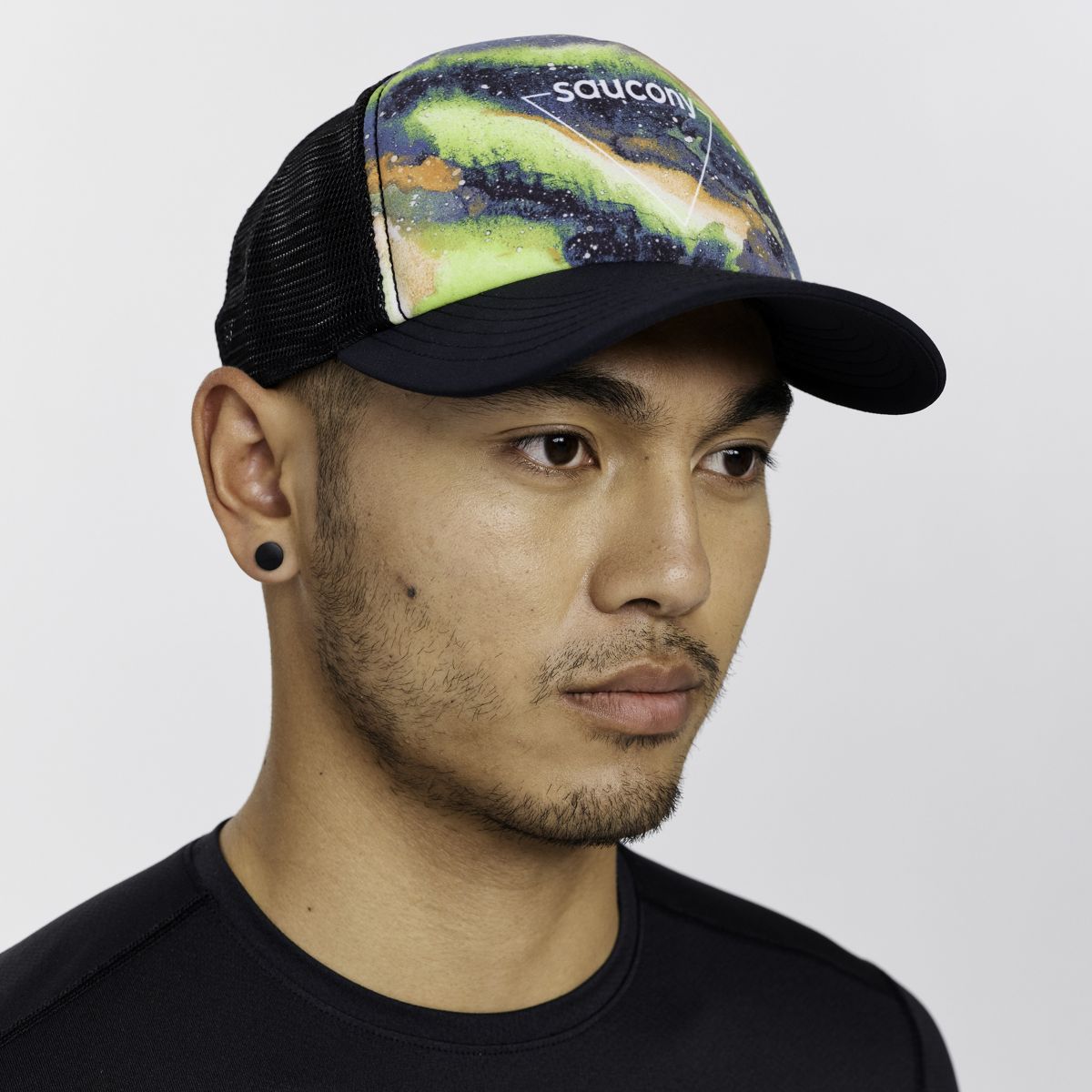 Saucony Foamie Trucker Hat, Black, dynamic 3